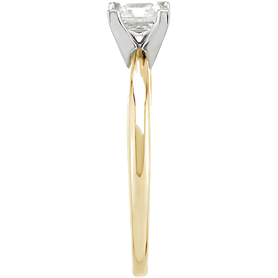 Solid 14k Gold CZ Cubic Zirconia 4 "V" Prong Princess Cut Solitaire ...