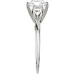 Solid 14k Gold CZ Cubic Zirconia 6 Prong Solitaire Engagement Ring