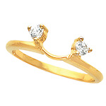 Solid 14k Gold CZ Cubic Zirconia 6 Prong Solitaire Engagement Ring