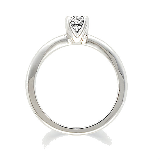 Solid 14k Gold Round Brilliant CZ Cubic Zirconia Solstice Solitaire ...
